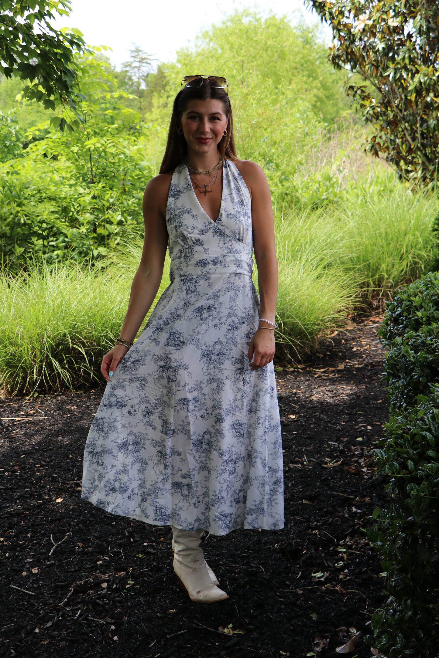 The Carolina Halter Midi Dress