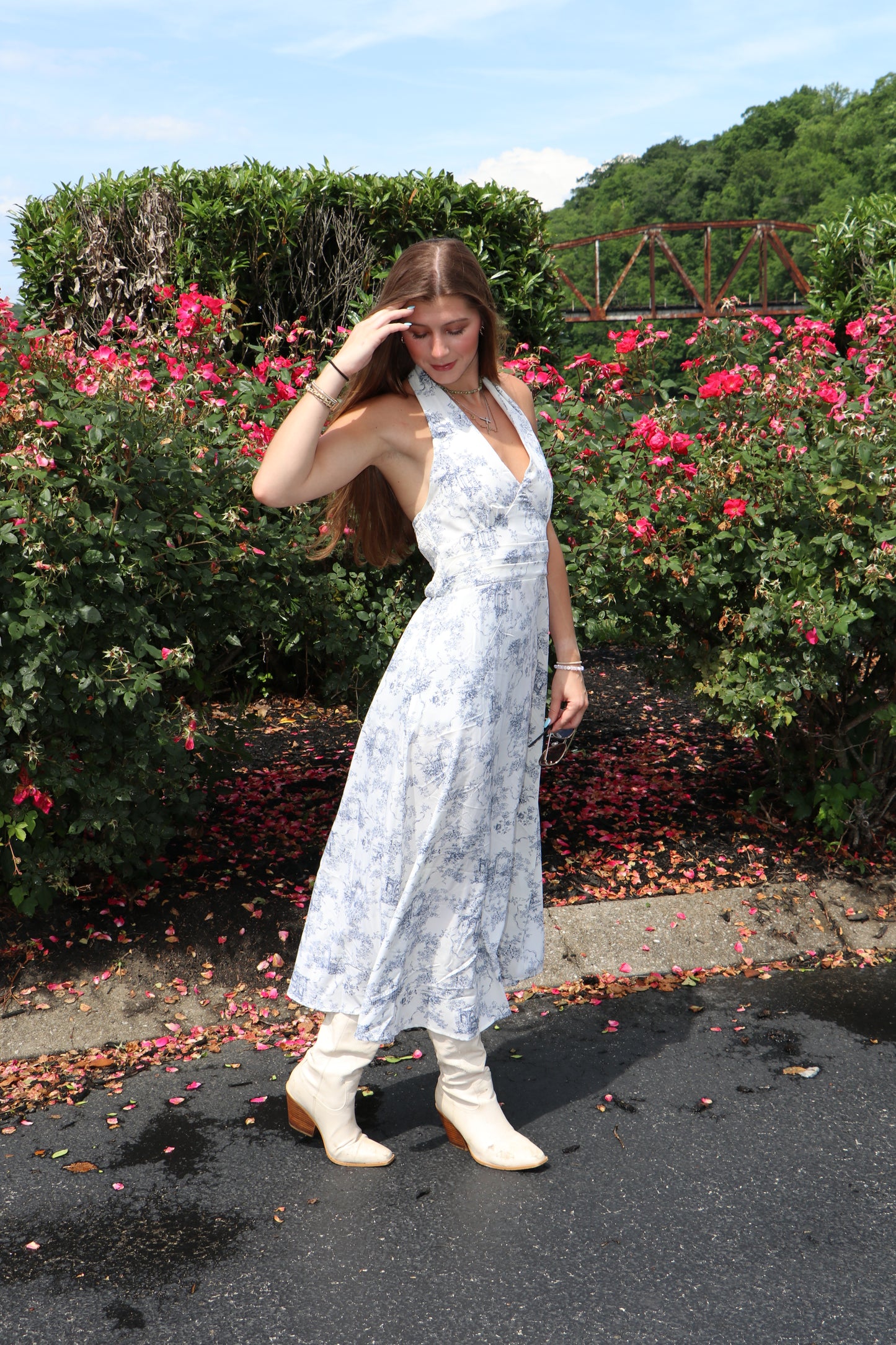 The Carolina Halter Midi Dress
