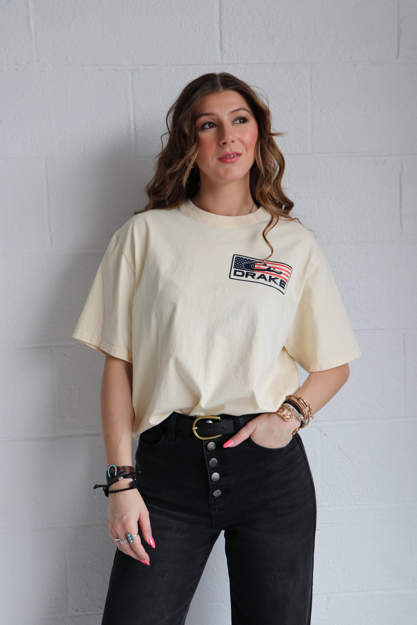 American Flag Duck Drake Graphic Tee
