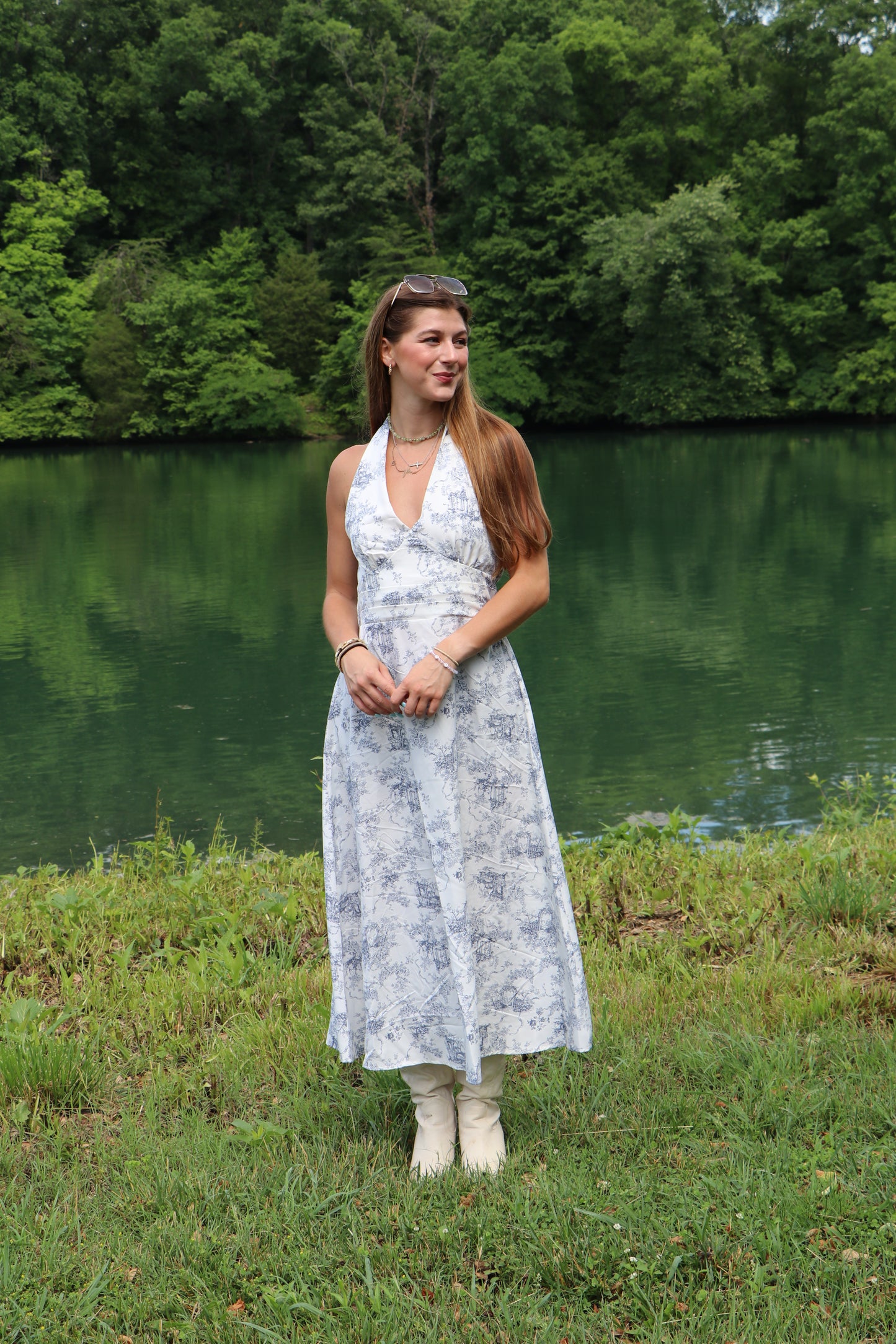 The Carolina Halter Midi Dress