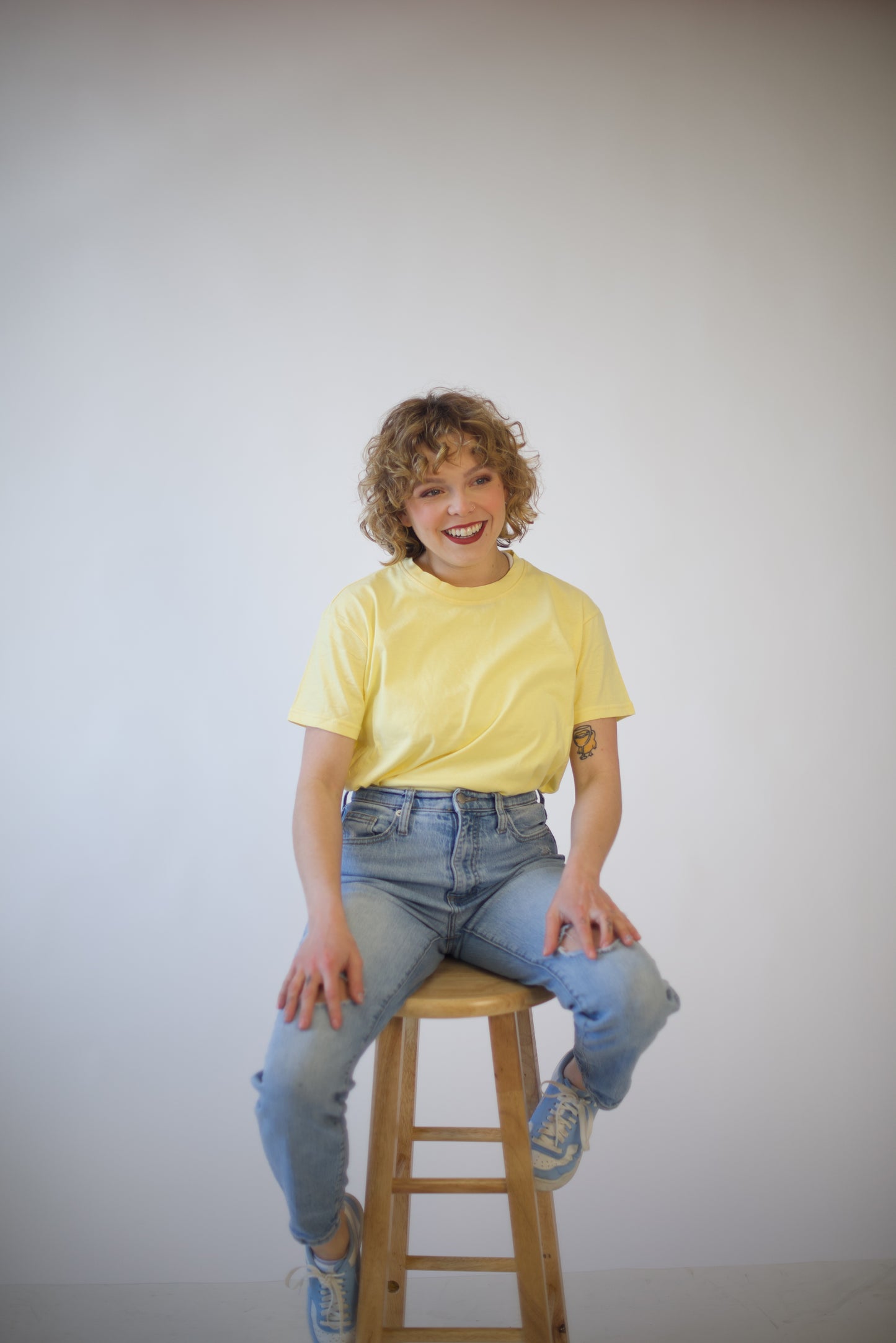 Sunshine Yellow Cotton T-Shirt | Women’s Basic Round Neck Tee | Soft Everyday Shirt