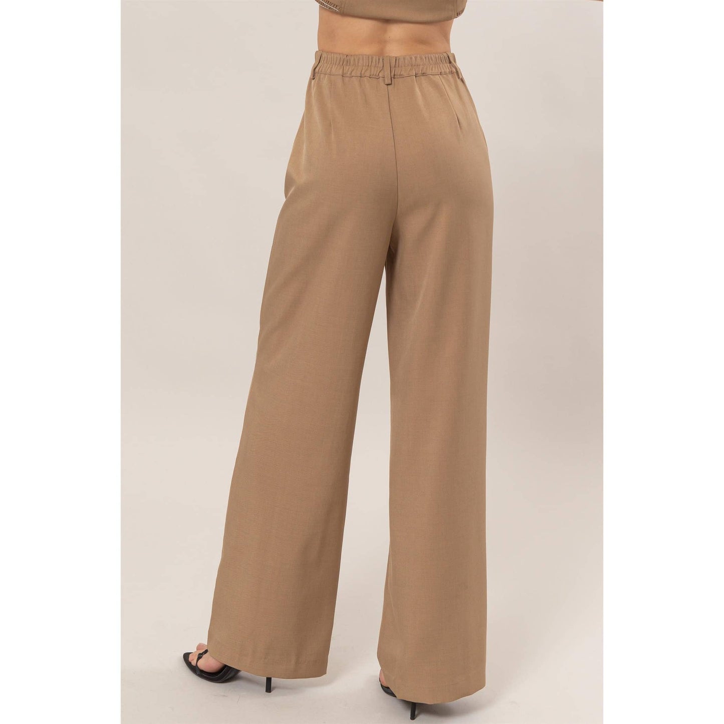 High Waist Straight Leg Trouser Pants